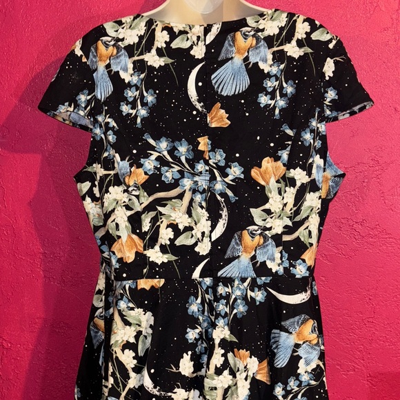 Hell Bunny Moonlight retro, vintage 50’s era dress. Rockabilly sz 2X. - Picture 9 of 15